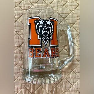 Chicago Bears Heavy Weight Glass Mug with Fight Song